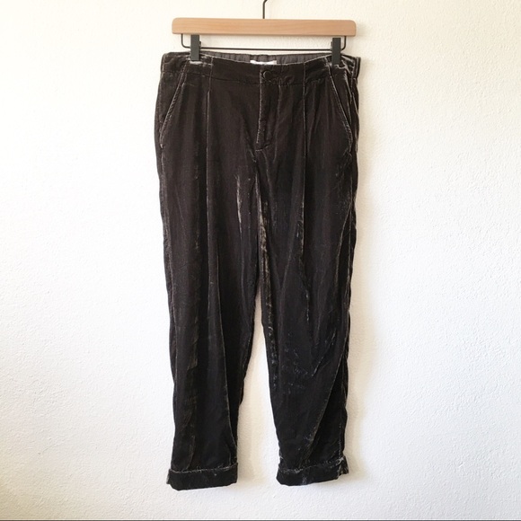 Ett:twa for Anthropologie Cuff Velvet Trouser XS-S - Picture 6 of 9